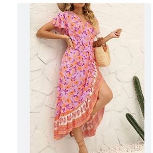 Zessica Rayon Wrap Dress
